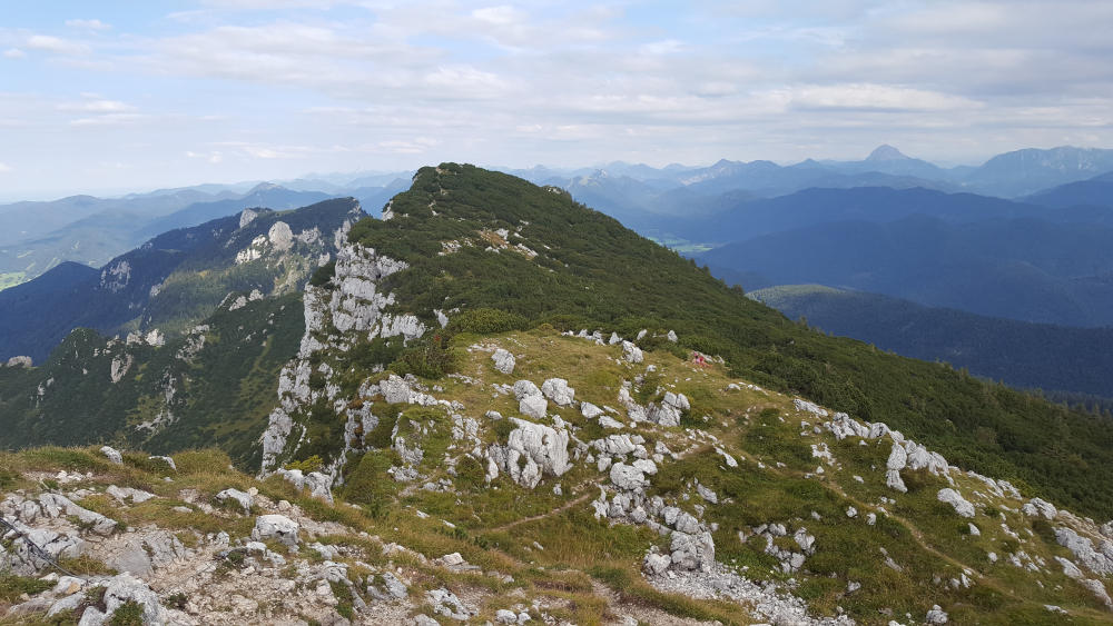 Aussicht vom Benediktenwand Gipfel