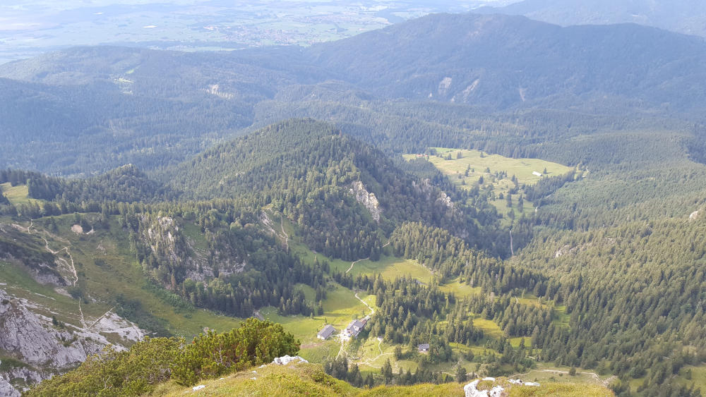 Aussicht vom Benediktenwand Gipfel