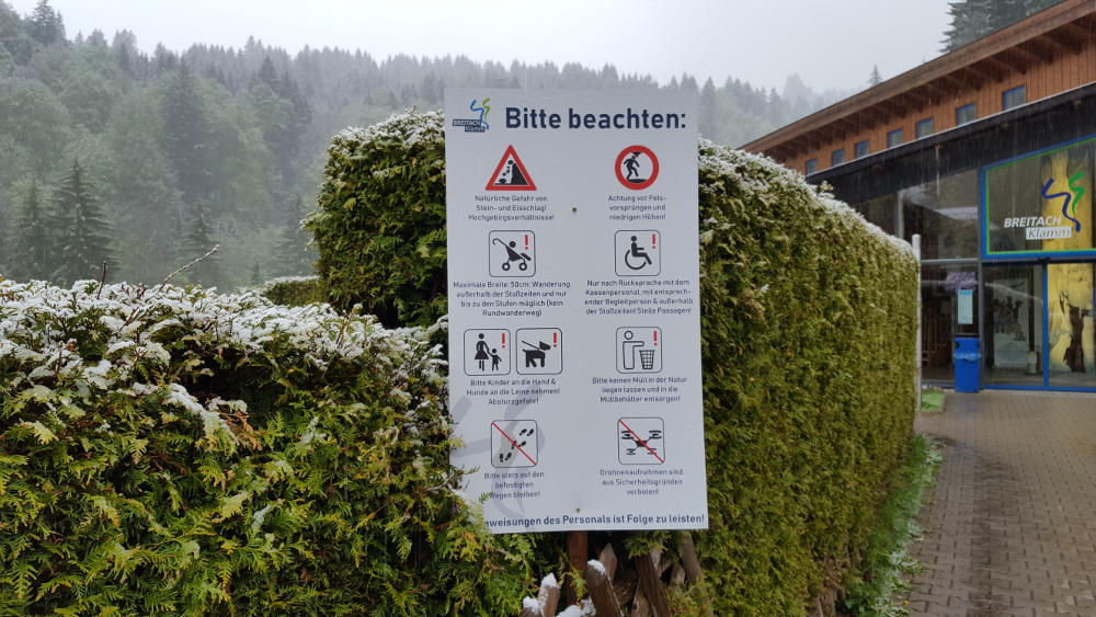 Breitachklamm Infotafel