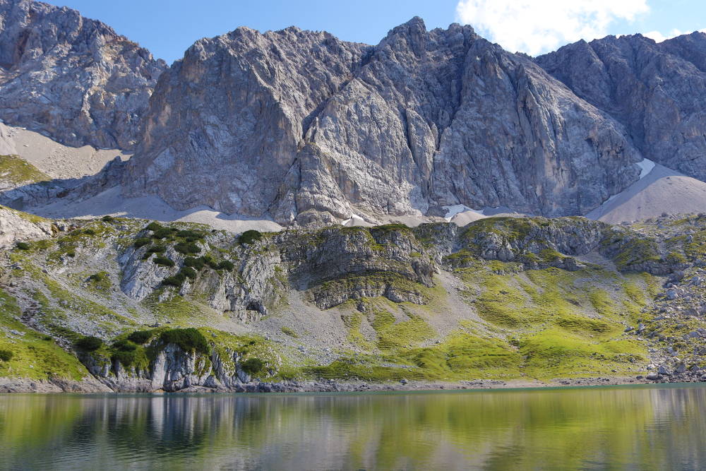Drachensee mit Bergen