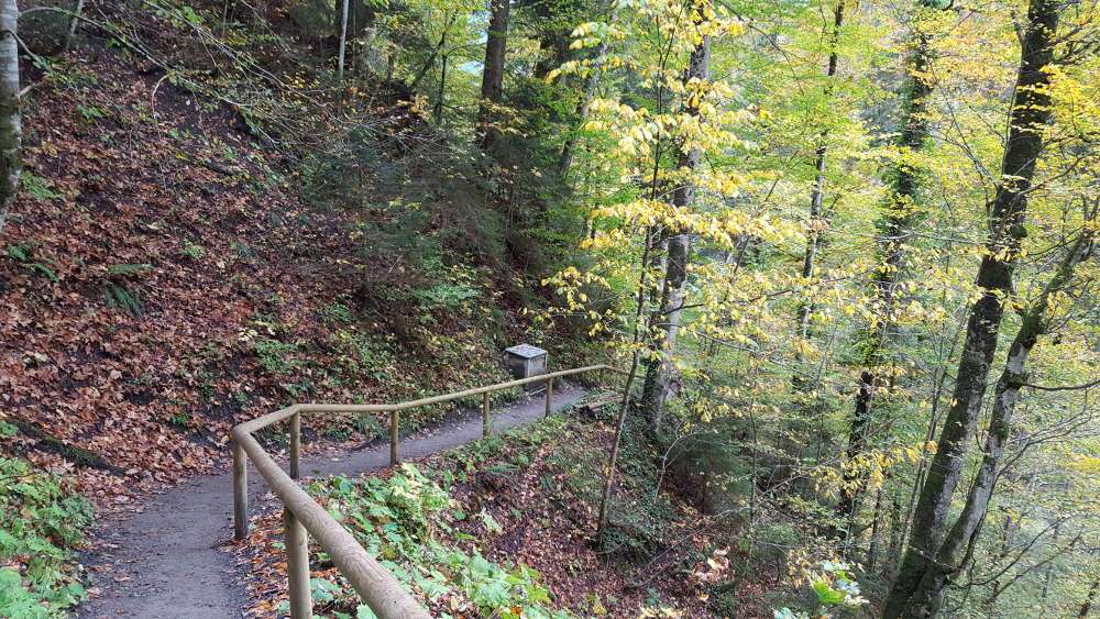 Weg vom Berghotel Graseck zur Partnachklamm