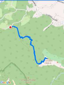 Grünstein Wanderweg Karte