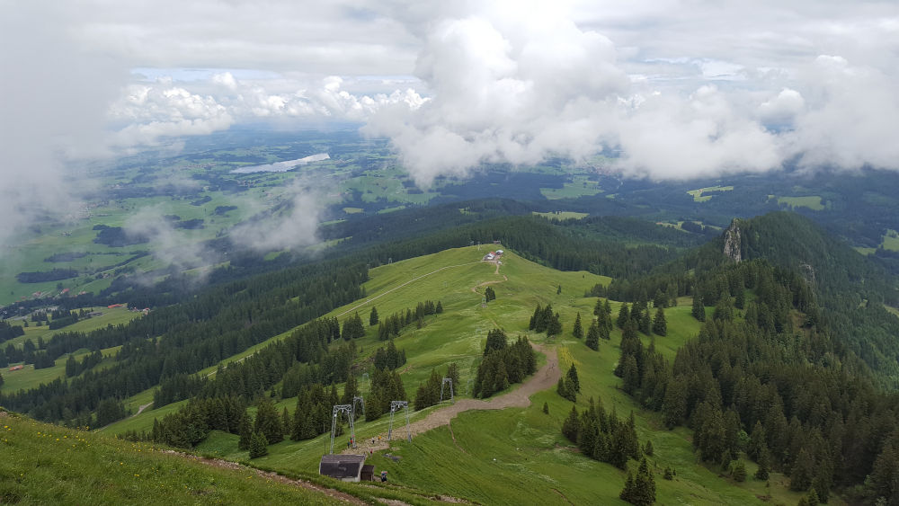 Wanderweg zum Grünten mit Seilbahn