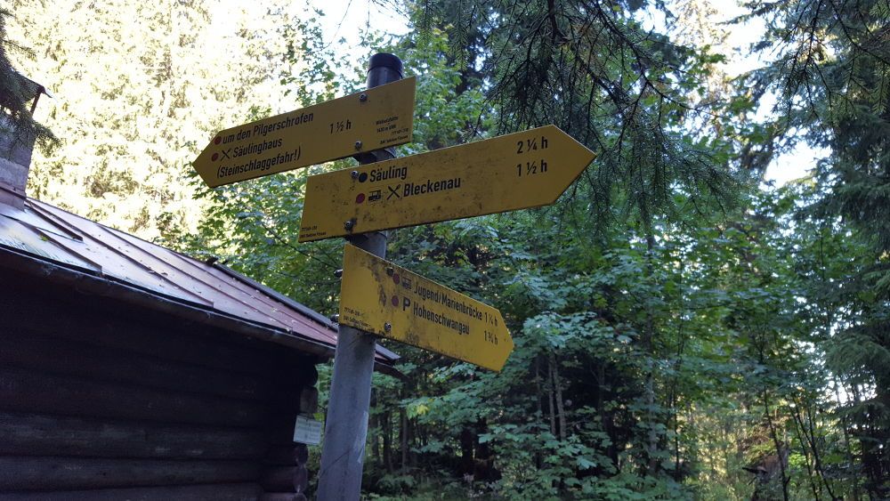 Wildsulzhütte Wegweiser