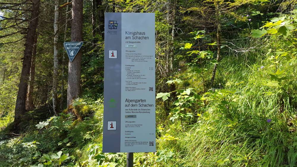 Schachen Königshaus Infotafel