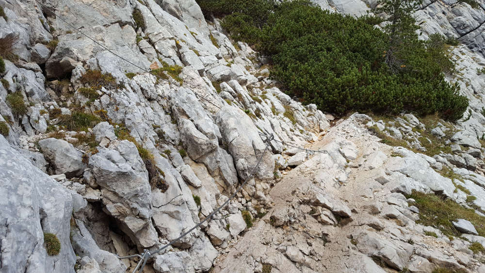 Dolomiten Höhenweg 1 drahtseilgesichert
