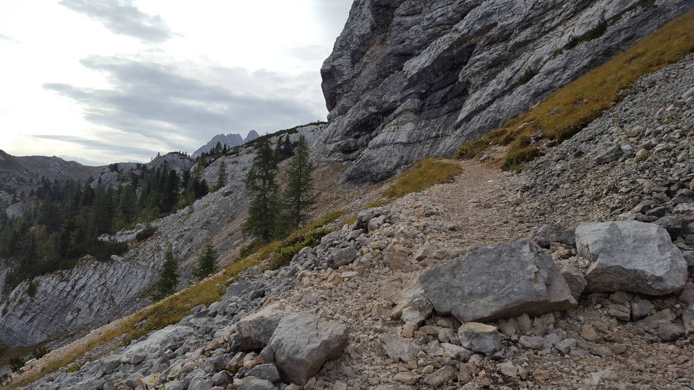 Dolomiten Höhenweg 1 nach dem Plateau