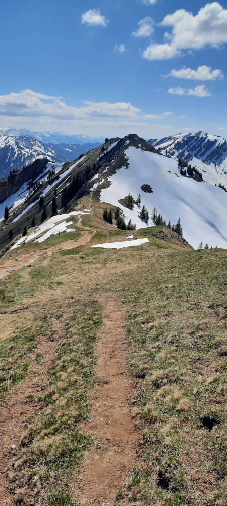 Wanderweg vom Stuiben zur Alpe Gund