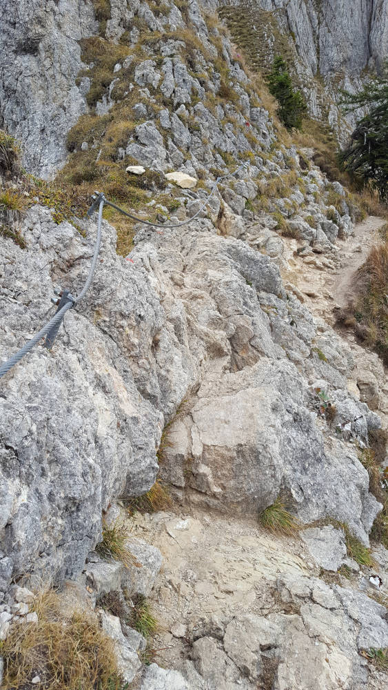Branderschrofen Wanderweg Drahtseil