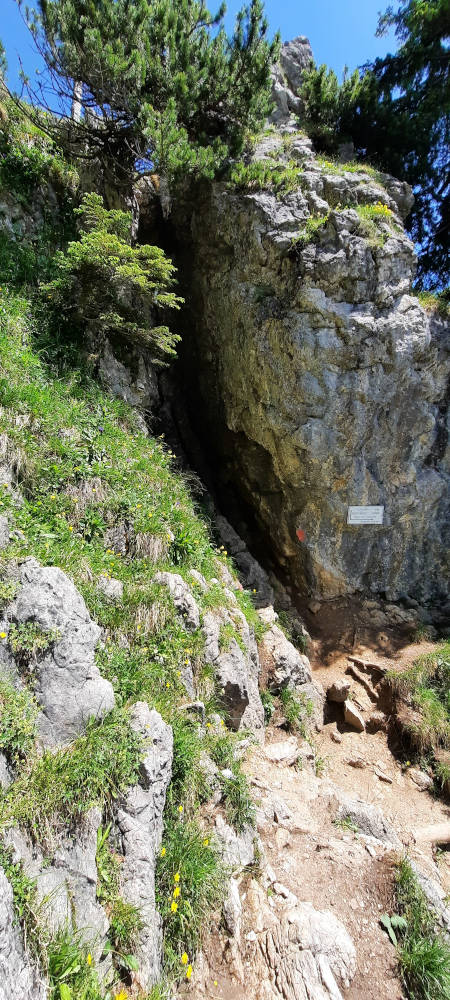 Felsspalte vor dem Zinken
